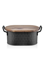 Hermia Panera Negra de Acero Galvanizado